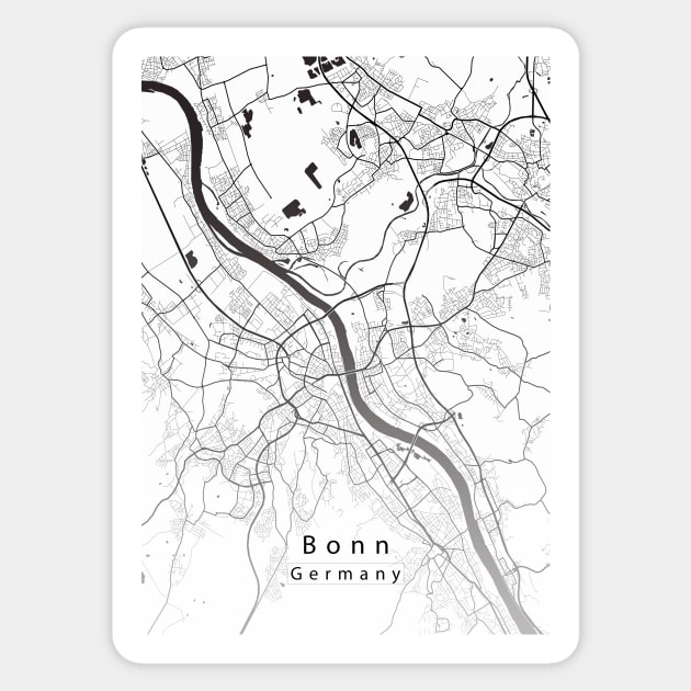 Bonn Germany City Map Sticker by Robin-Niemczyk